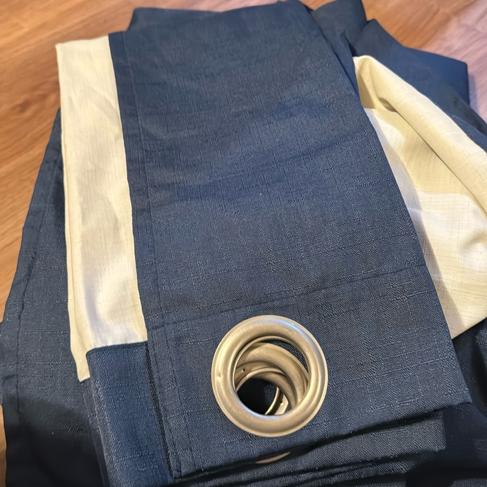 Blue curtains 84 inches long